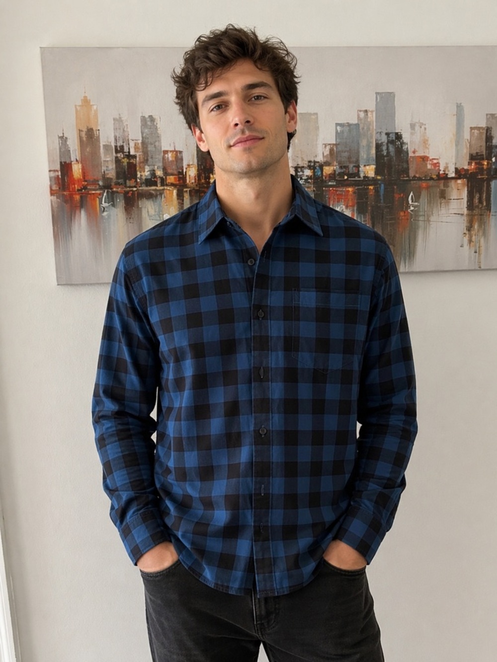 Patagonia long sleeve button down shirt medium